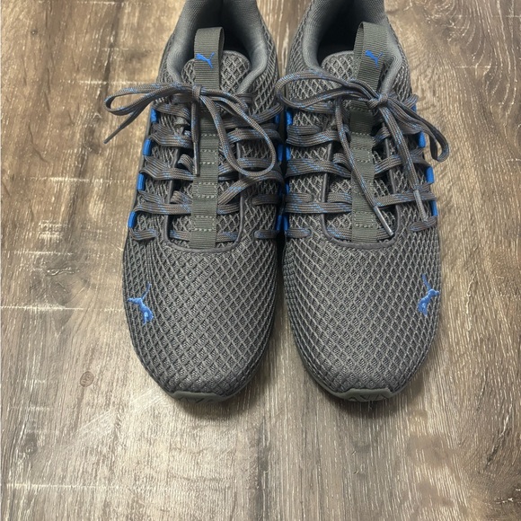 PUMA AXELION SPARK LOW TRAINERS SPORTS SNEAKERS MEN SHOES GREY/BLUE - Picture 11 of 11